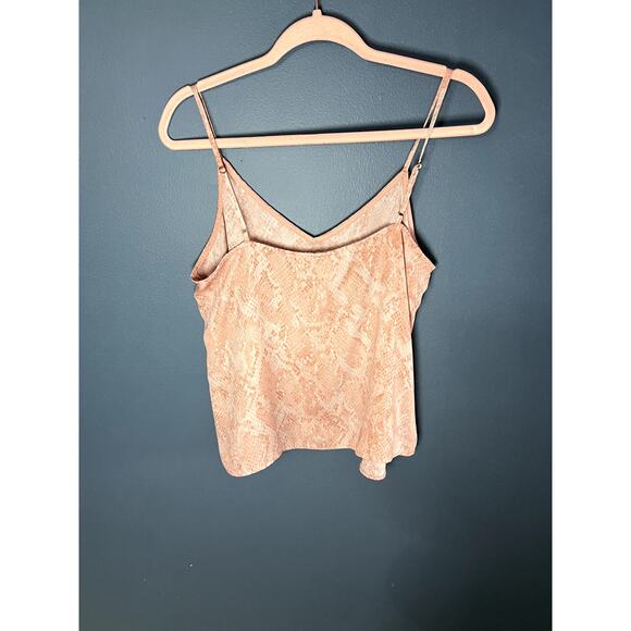 Snakeskin Pattern Tank top in Peach Pink A New Day Y2K Woven Cami Medium - Picture 2 of 8